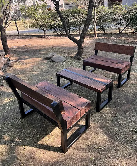 Juego de Banco y Mesa Campestre